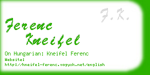 ferenc kneifel business card